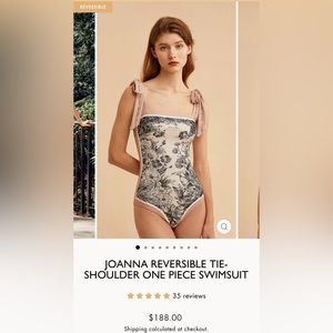 visual mood JOANNA REVERSIBLE TIE-SHOULDER ONE PIECE SWIMSUIT